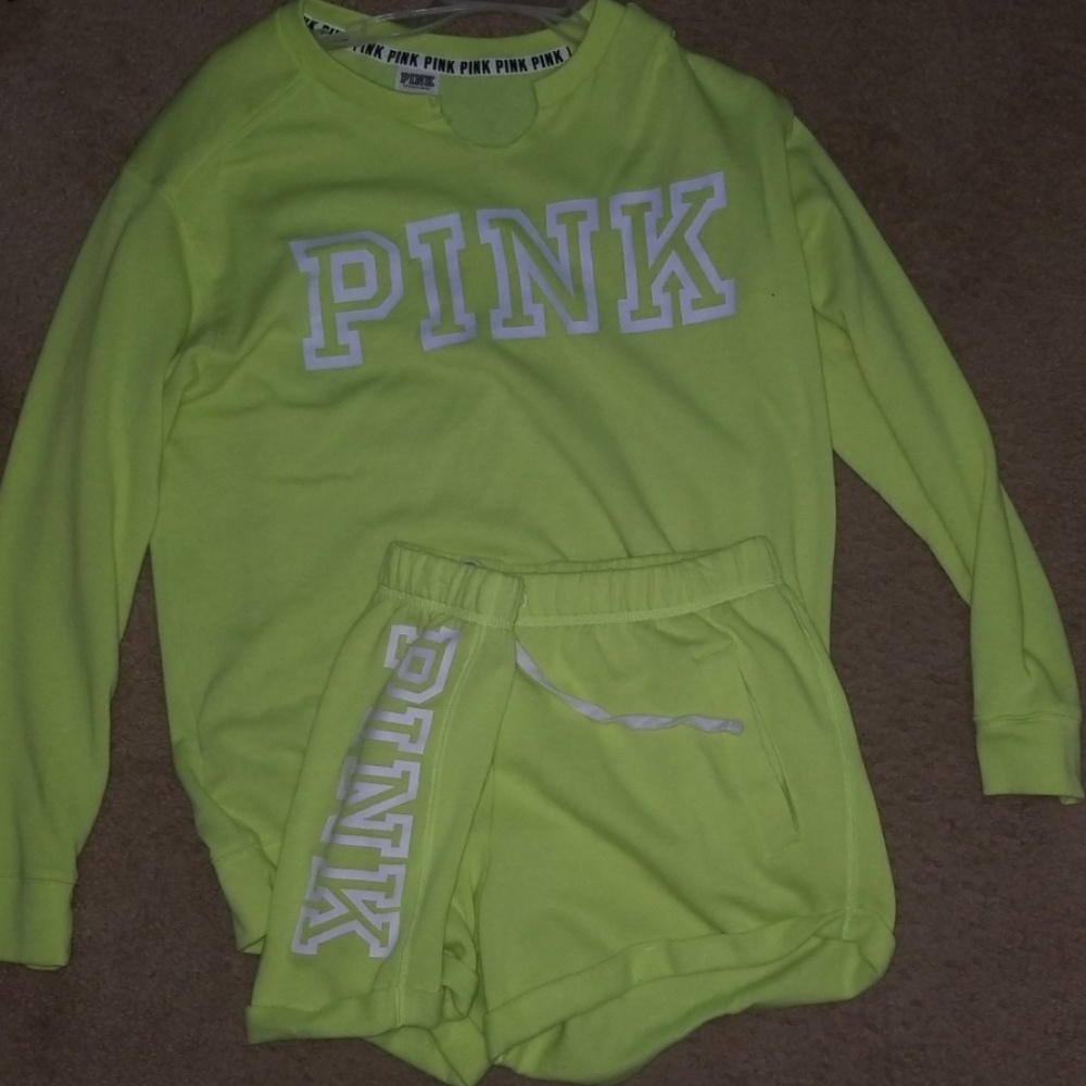 Pink short set